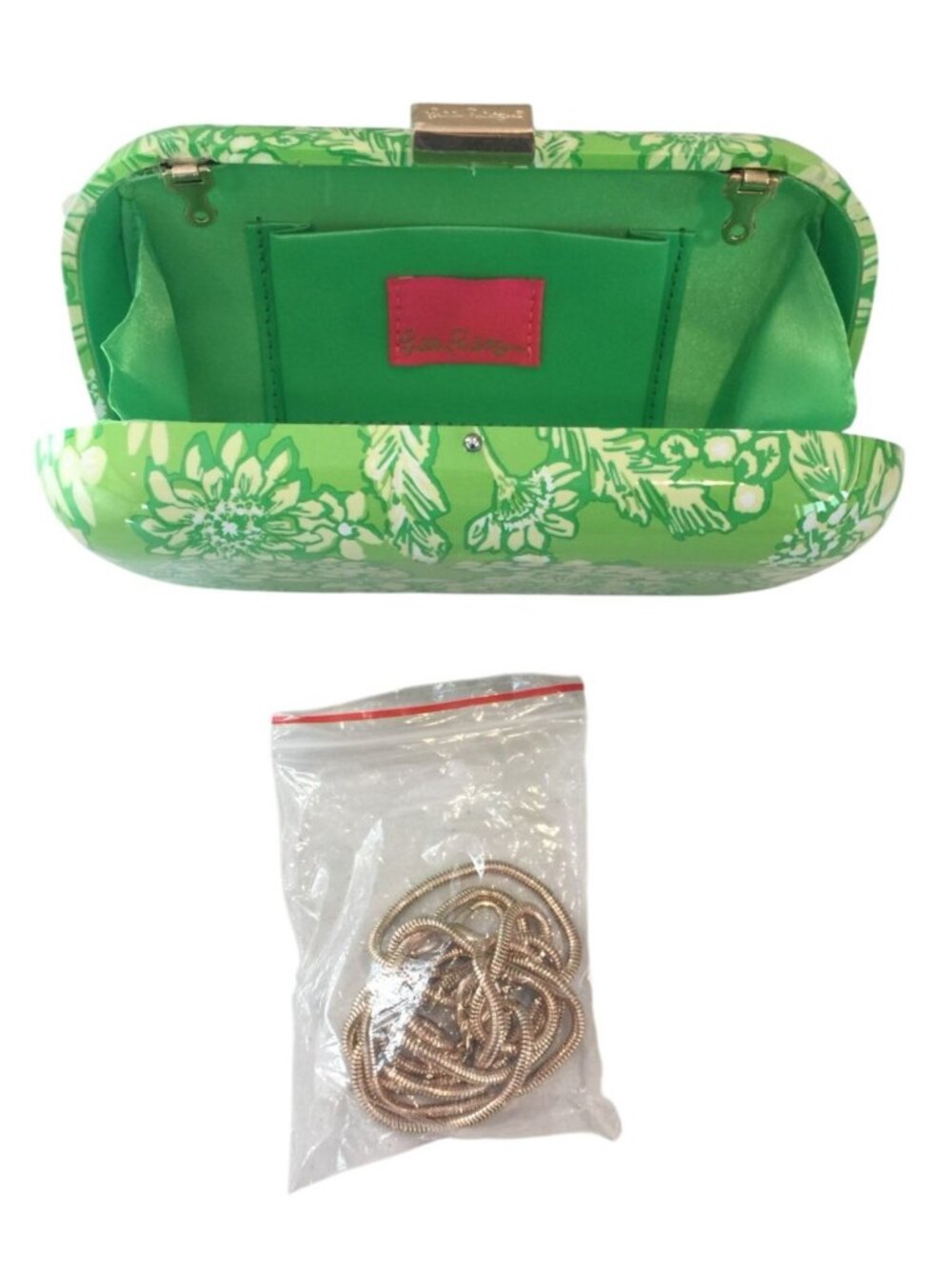LILLY PULITZER It's a Spring Thing Hard Shell Handbag Clutch #001602
